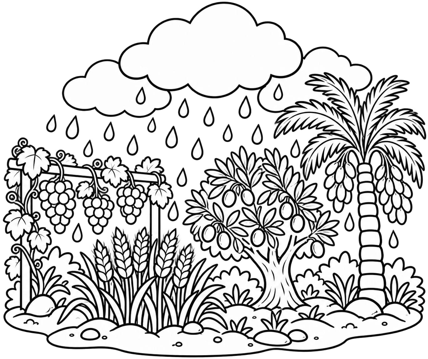 Colouring picture for Surah 'Abasa