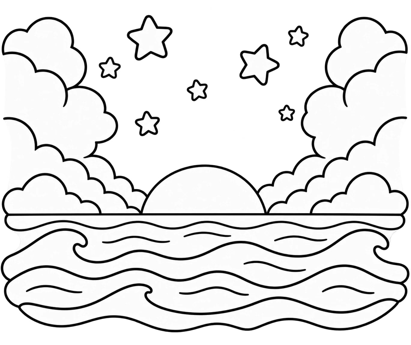 Colouring picture for Surah Al-Infitar