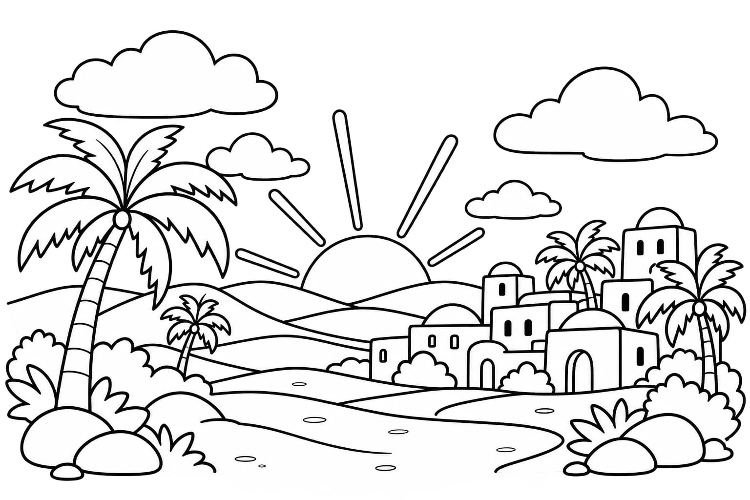 Colouring picture for Surah Al-Fajr