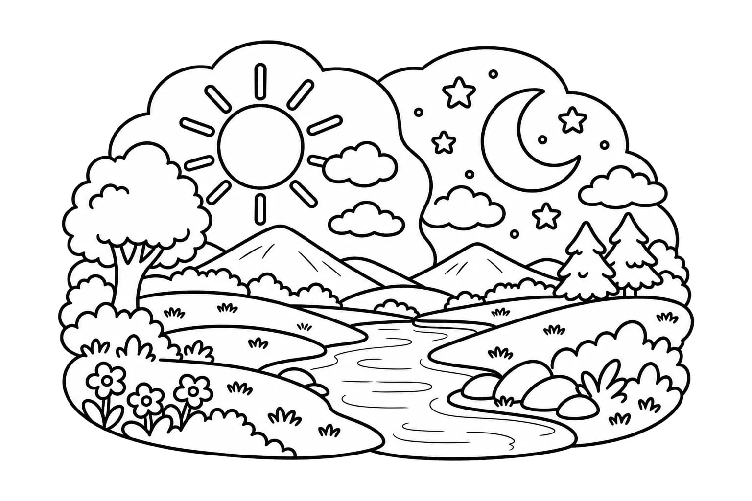Colouring picture for Surah Ash-Shams
