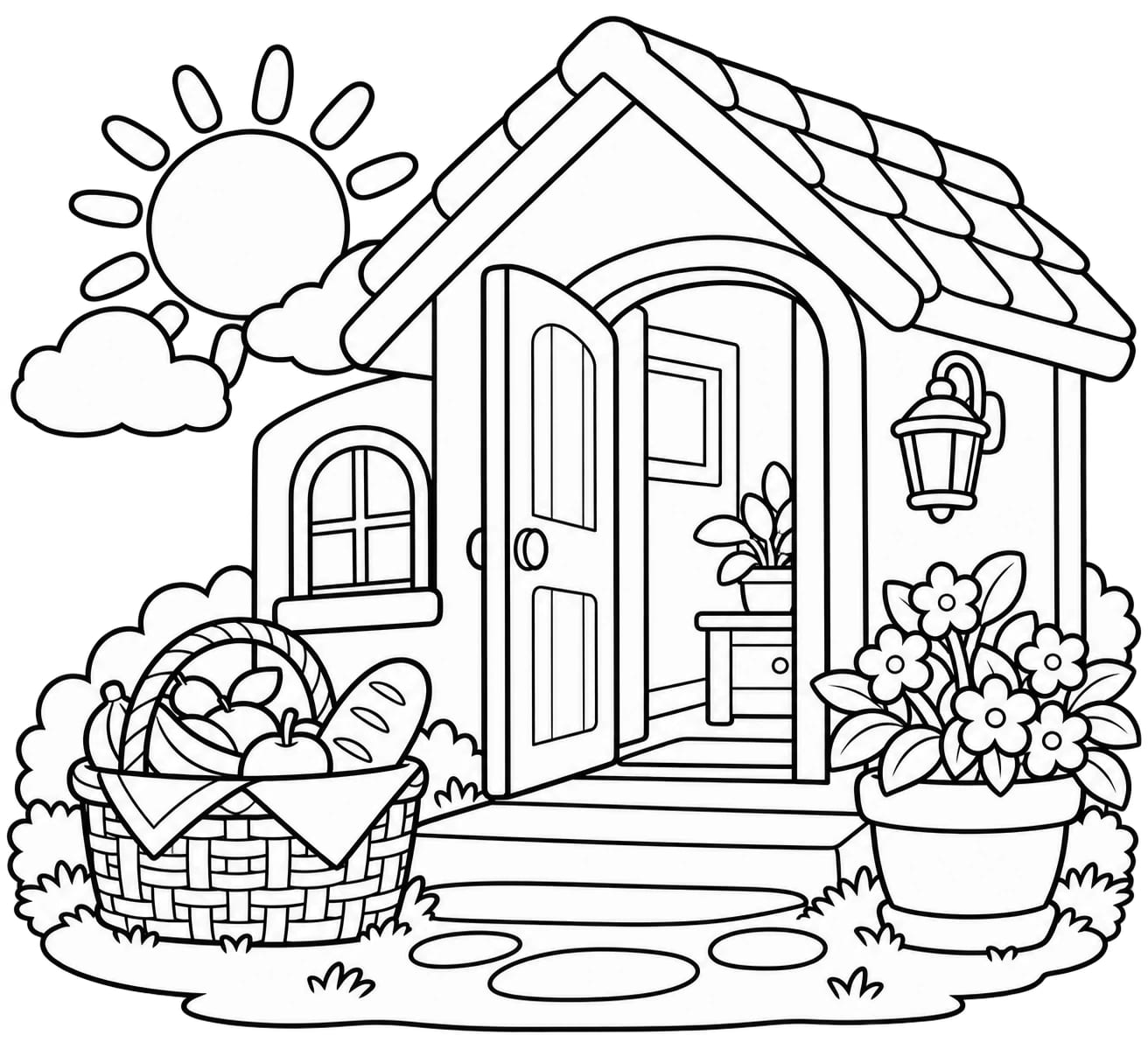 Colouring picture for Surah Ad-Dhuha