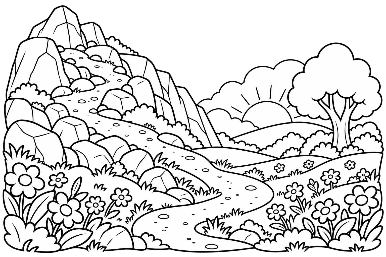 Colouring picture for Surah Al-Inshirah
