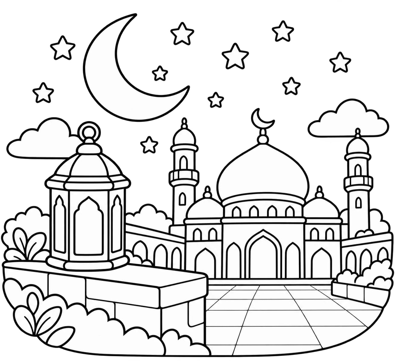 Colouring picture for Surah Al-Qadr