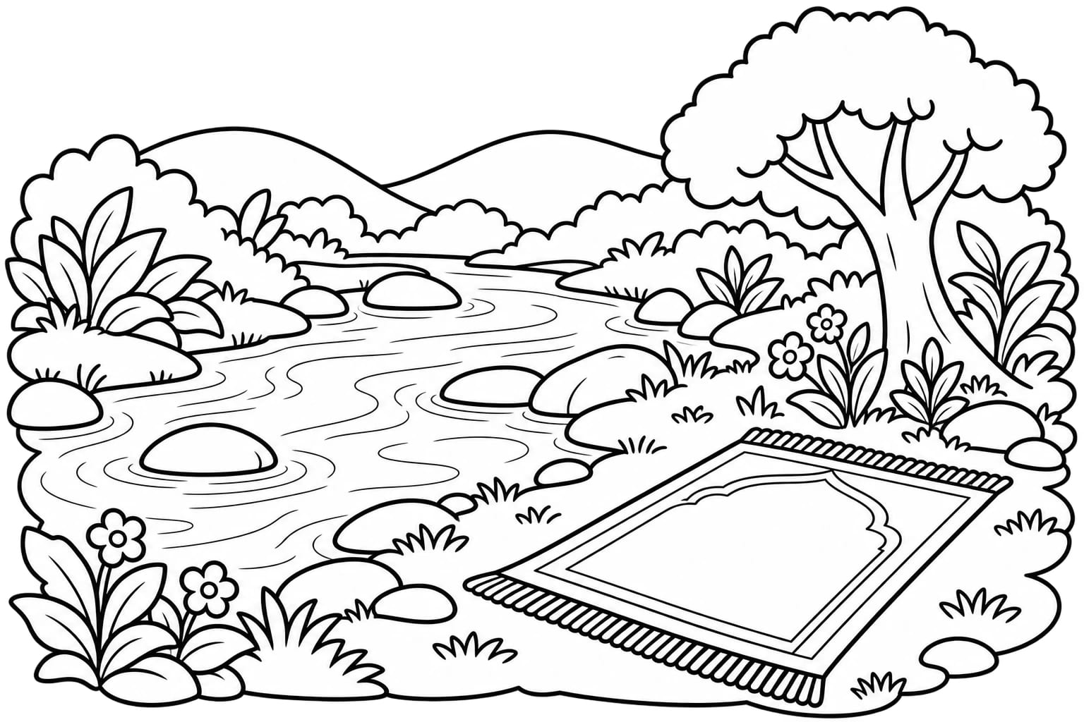 Colouring picture for Surah Al-Kawthar