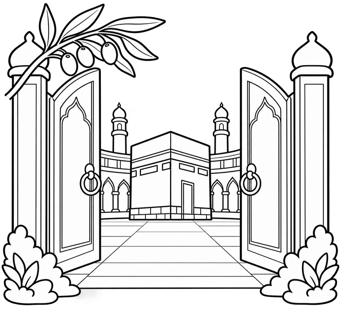 Colouring picture for Surah An-Nasr