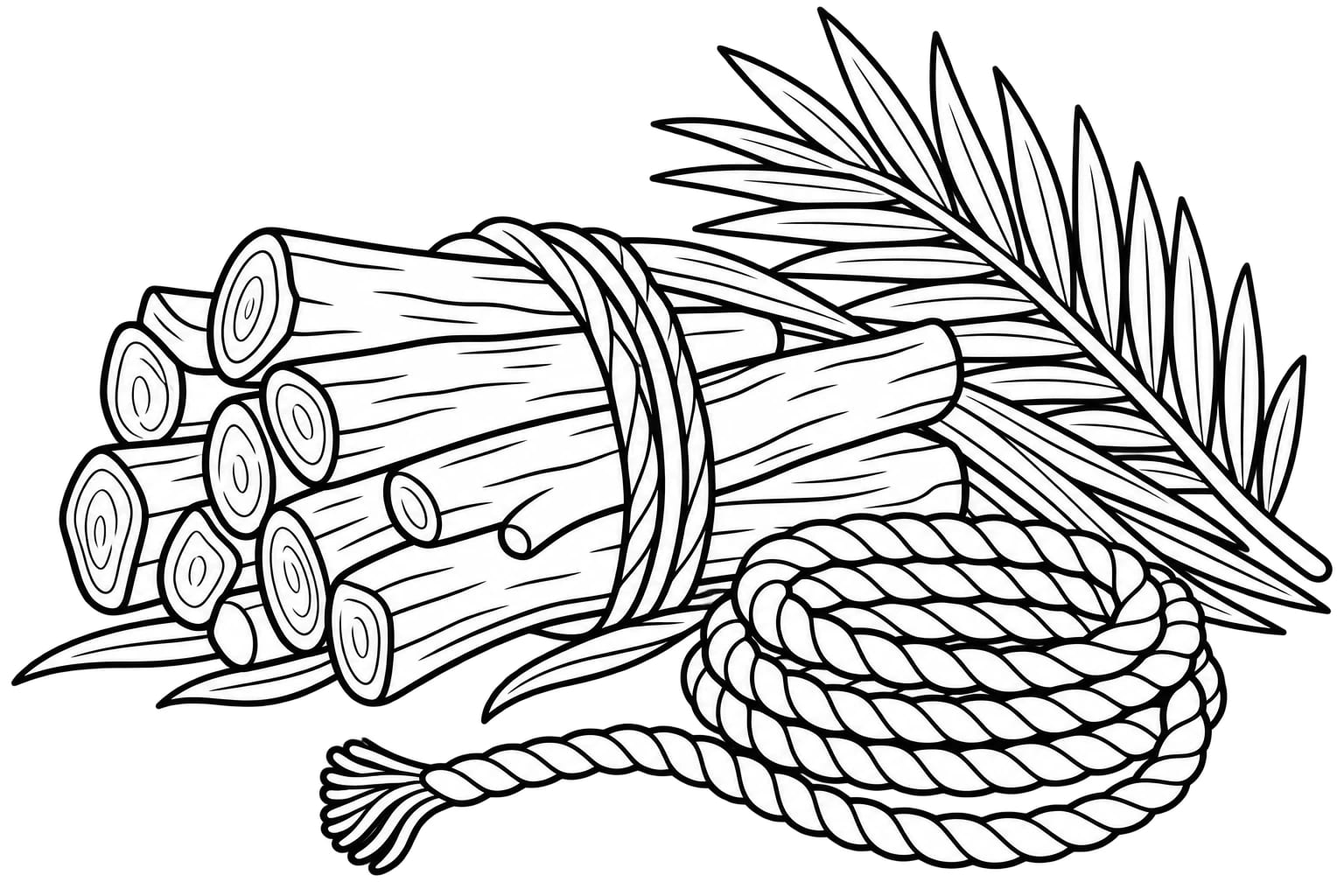 Colouring picture for Surah Al-Masad